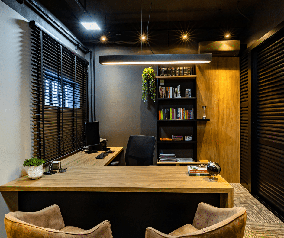 office working table, pristine and ready to be used